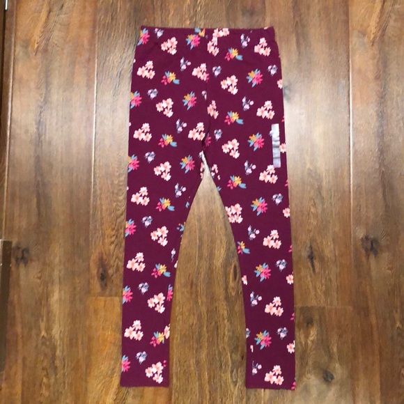 Carters 14 Junior Girls Leggings Flower Print - Picture 2 of 7